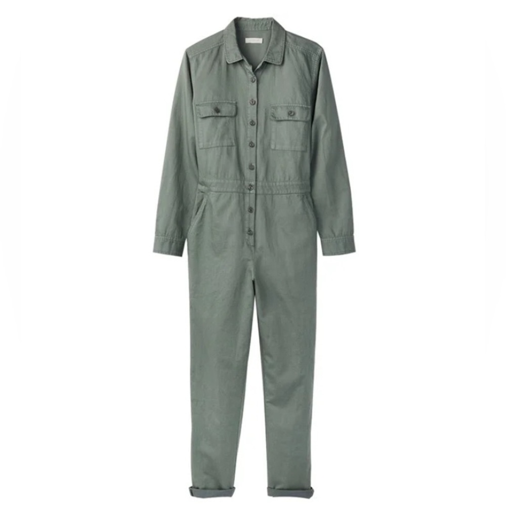 Outerknown S.E.A Short Sleeve Jumpsuit Coveralls stripes Size L
